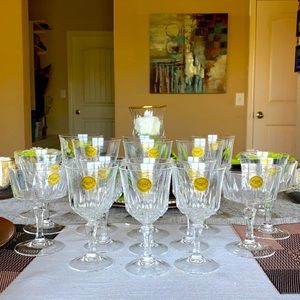 Vintage Wine Glasses, 24% Lead Crystal